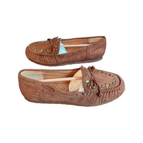 Zodiac Elery Studded Moc Toe Loafer- Cognac- Size 6.5- NIB - Picture 2 of 8